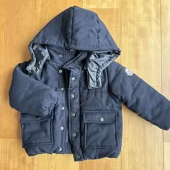 PETIT MAIN ネイビー フード付きダウンコート