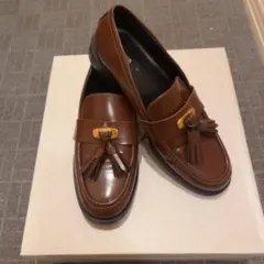 【ZARA】美品ZARA ザラタッセルローファー ゴールド金具ブラウンサイズ39