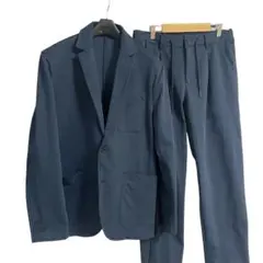 美品カジュアルスーツ　セットアップ　メンズ　ジャケットL パンツXL ネイビー