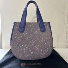 未使用級】印傳屋 花柄 ショルダーバッグ ポシェット 和装 ネイビー