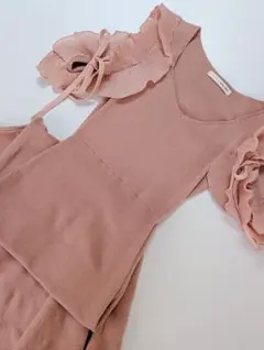 ロイヤルパーティー　ダイヤネックラッフルスリーブマーメイドワンピース