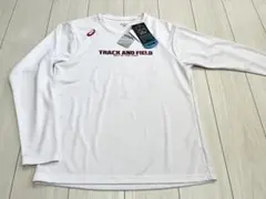 ★新品未使用品★asicsアシックス 長袖プリントTシャツ 吸水速乾機能