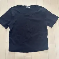 GUブラック 半袖 クロップドシャツ Mサイズ