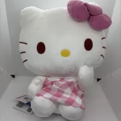 ハローキティLLぬいぐるみピンクチェックver.