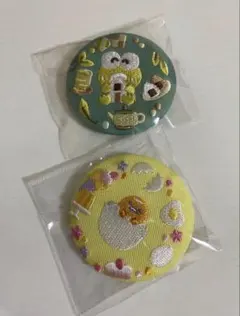 サンリオ ビスケット 刺繍缶バッジ 2個セット