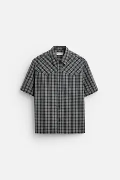 ZARA チェックシャツ　半袖チェックシャツ