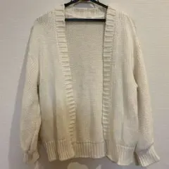 LOWRYS FARM 1.5Gコクーンカーディガン ホワイト