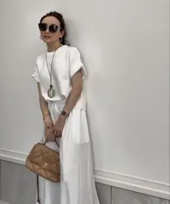 UNIQLO ウォッシャブルミラノリブセーター　半袖　ホワイト　未使用