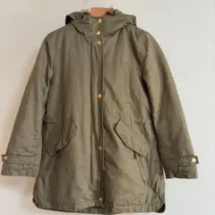 ZARA フード付き中綿コート 152cm カーキ