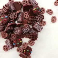 チョコ スイーツ デコレーションパーツ 【約50点】 バレンタイン お菓子