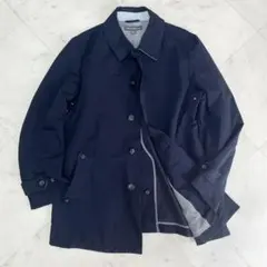 Eddie Bauer エディーバウアー ノーカラージャケット ネイビー M