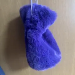 ファー素材 パープル ショルダーバッグ