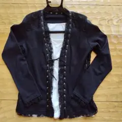 SUAVITÉ ブラック長袖カーディガン