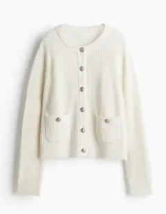 H&M リブニットカーディガン　L