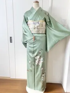 美品　トールサイズ　裄丈長め　正絹訪問着　フルセット4点　入学式　七五三