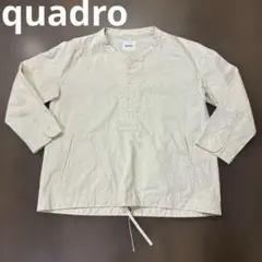 quadro ノーカラー　ヘンリーネックプルオーバーシャツ　ベージュ　Fのサムネイル