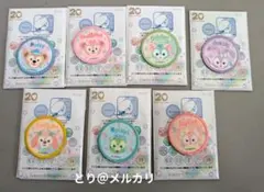 ダッフィー&フレンズ　ワッペン7種セット　ディズニーシー　カラフルハピネス