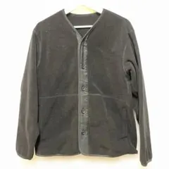 無印良品　素材に還るフリースカーディガン紳士Ｍ・黒