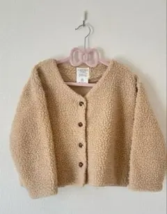 【美品】チャオパニックティピー　ボアフリースカーディガン　120 ベージュ