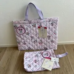 新品 ディズニー ミニー バルーン柄 レッスンバッグ シューズバッグ 2点セット