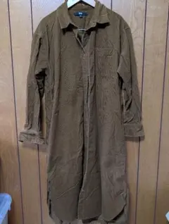 UNIQLO コーデュロイ長袖シャツワンピース M