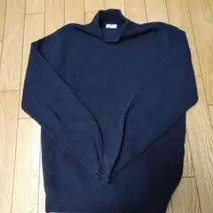 Uniqlo U ネイビー メリノフレンド　ハイネックセーター M