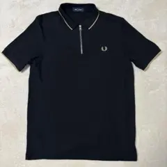 FRED PERRY ハーフジップ ポロシャツ ブラック ゴールド - メルカリ
