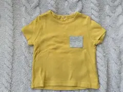 Petit Bateau イエロー ポケット付きTシャツ 12ヶ月　74cm
