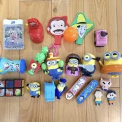 ハッピーセットおもちゃ　ミニオン　おさるのジョージ　ドラえもん　しんちゃんすきや