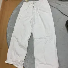 白 ワークパンツ コットン