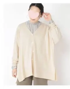 新品 スタディオクリップ １４ゲージハイツイストコットンＶネックカーディガン