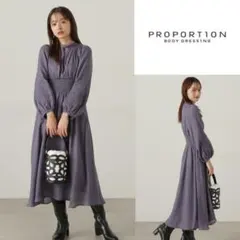 新品 プロポーションボディドレッシング スリーブエンブロイダリーワンピース