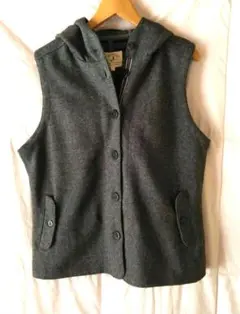 フード付きベスト グレー（M〜L）