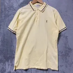 【L1446】Yves Saint Laurent 半袖ポロシャツ M イエローのサムネイル