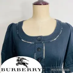Burberry チュニック ワンピース カットソー フリル ノバチェック柄
