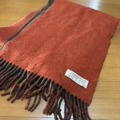 ラムズウール マフラー オレンジ ダークグレー