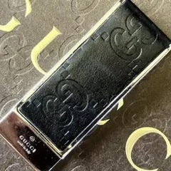 GUCCI マネークリップ GGシマ ブラックレザー ×シルバー 札バサミ美品❣のサムネイル