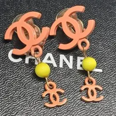 美品 シャネル イヤリング 03S ココマーク ボール スイング ココマーク