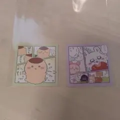 ちいかわ　わっふれーむ　シール2枚