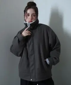 NILWAY 裏ボアウールライクスタンドカラージャケット