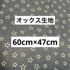 星柄ブルーオックス生地端切れ　入園入学準備