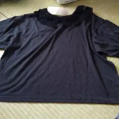 新品　サマンサモスモス　前後着パーツレース付カットソー