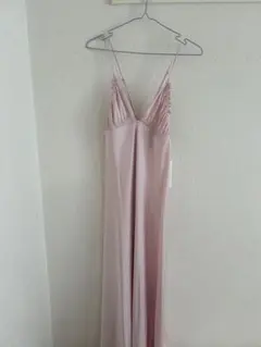 ZARAサテン キャミワンピース ピンク