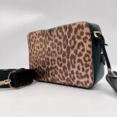 美品 ケイトスペード ショルダーバッグ 斜め掛け レザー チャーム　レオパード