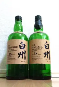 【希少！】国産ウイスキー　白州18年　空瓶空箱セット　正規段ボール付き 白州18年 サントリー空き瓶空き箱 未洗浄 【公式通販】