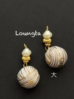 5点で450円引き ハンドメイドピアス 樹脂ピアス チェコビーズピアス パール