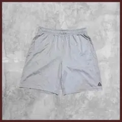 US古着 Reebok リーボック プリントロゴ ショートパンツ グレーLサイズのサムネイル