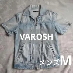 VAROSH メンズ デニム ジャケット 半袖