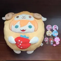 すとぷりジェル ぬいぐるみクッション 缶バッジ・アクリルキーホルダー7点セット