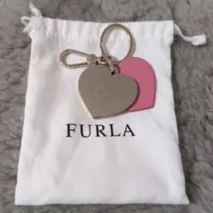 FURLA ハート キーホルダー チャーム ピンク